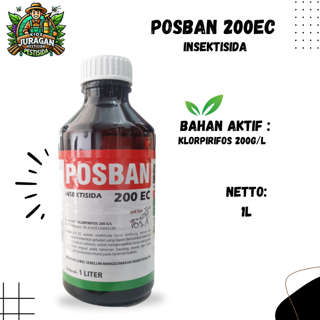 POSBAN 200EC 1L INSEKTISIDA SEPERTI DURSBAN