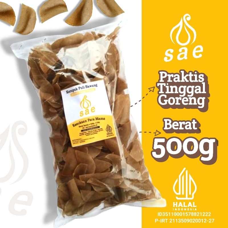 

Kerupuk Puli SAE Rasa Bawang Isi (500g) Kering Siap Goreng