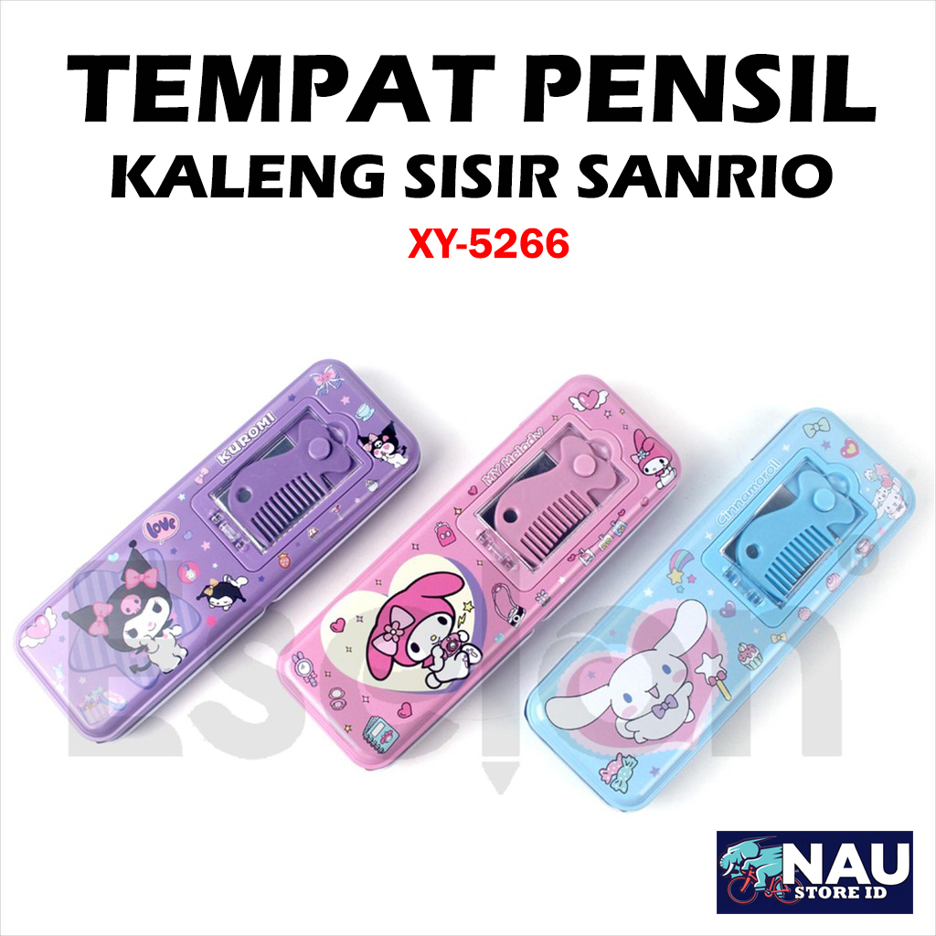 

TEMPAT PENSIL KALENG SISIR SANRIO / Kotak Pensil Kaleng XY-5266 / Kotak Pensil Sisir Kaca Karakter - TEMPAT PENSIL - NAU STORE ID