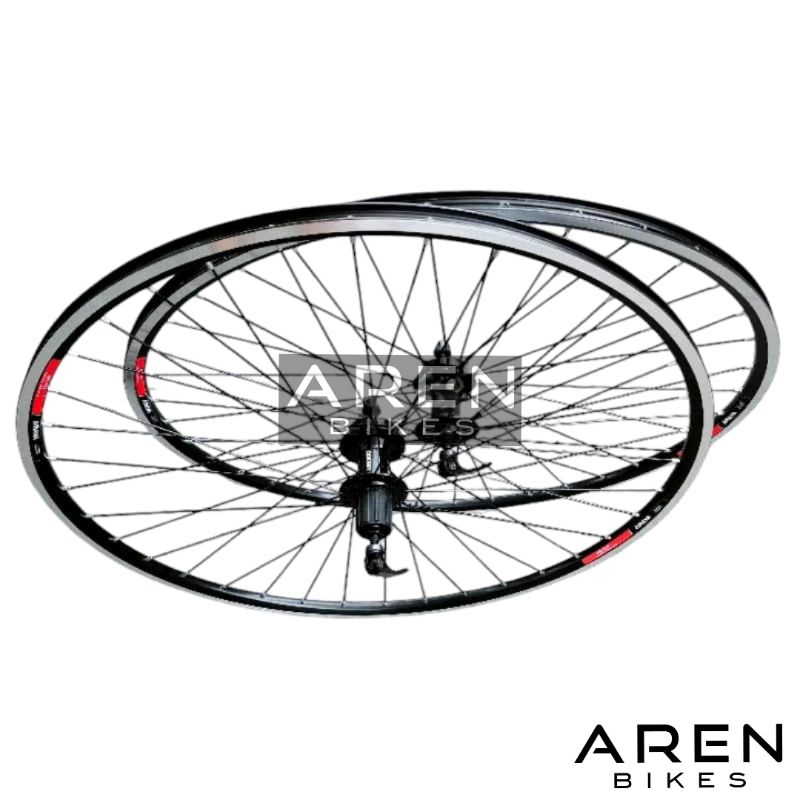 WHEELSET SEPEDA 700C ARAYA AR719 700 C BALAP ROAD BIKE VELG RIM RIMS LUBANG HOLE 32 32H 36 36H DOUBL