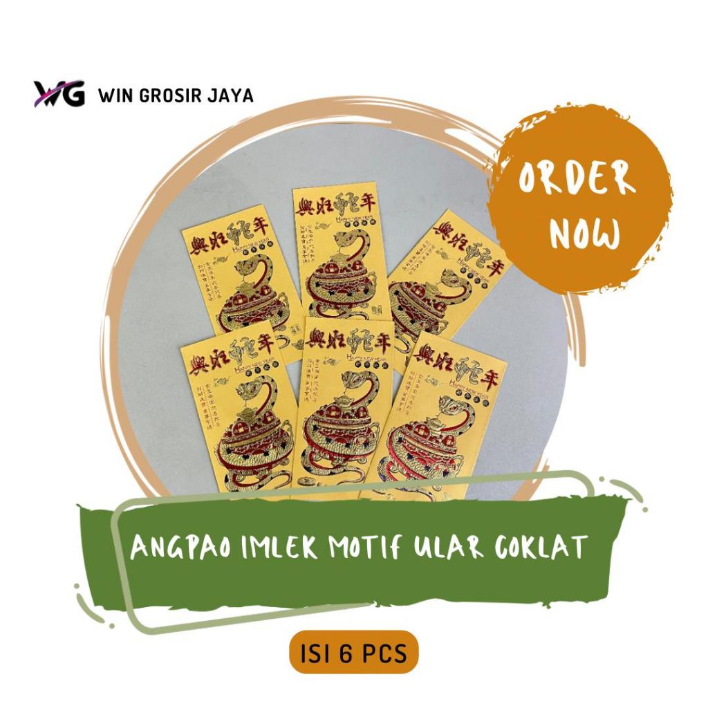 

Angpao Imlek Motif Ular Coklat ( Isi 6 pcs )