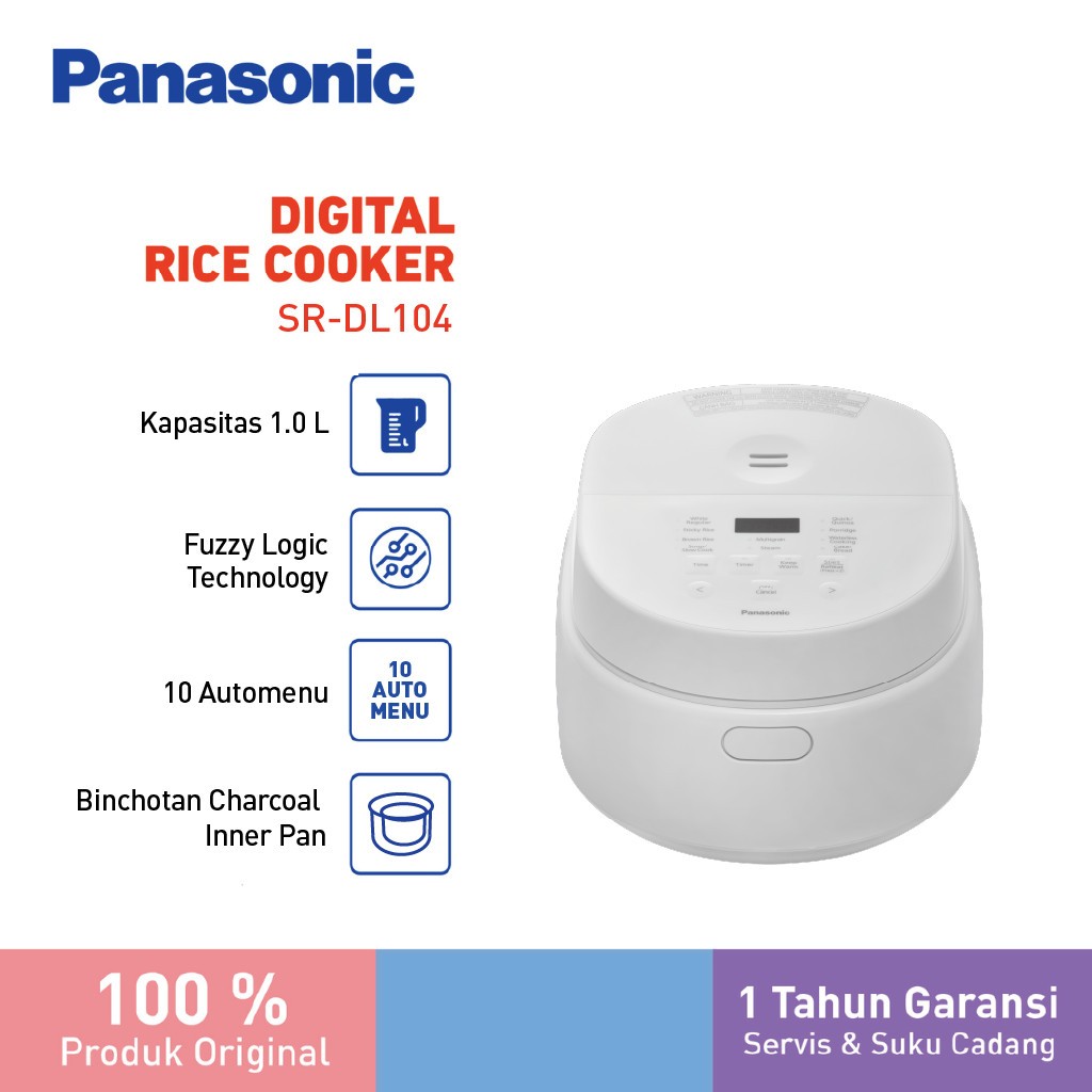 Panasonic SR-DL104WSR Penanak Nasi Microcomputer 1.0L Putih