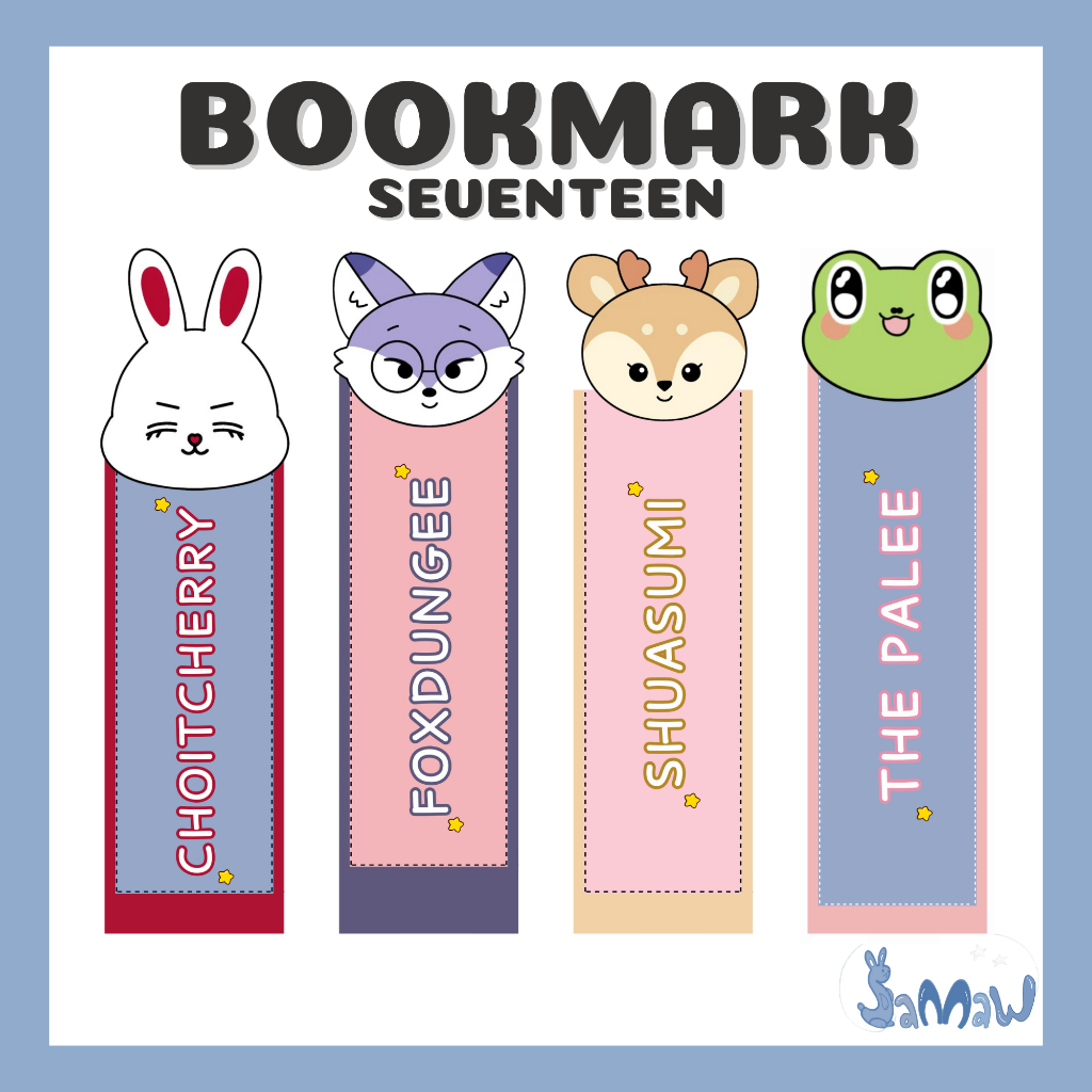 

Bookmark Seventeen Miniteen | Pembatas Buku Seventeen | Pembatas Buku Cute | Cute Bookmark