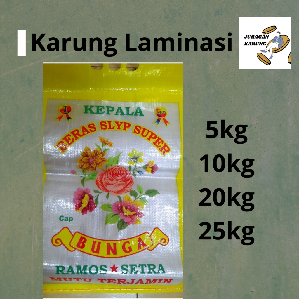 Karung laminasi Bunga Karung Beras Premium