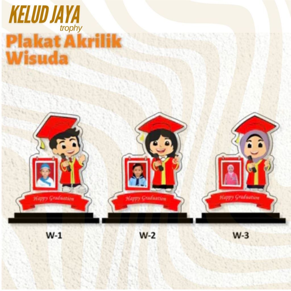Piala Wisuda Akrilik Bingkai Foto Piala Wisuda Anak Akrilik Plakat Wisuda Anak Akrilik Custom