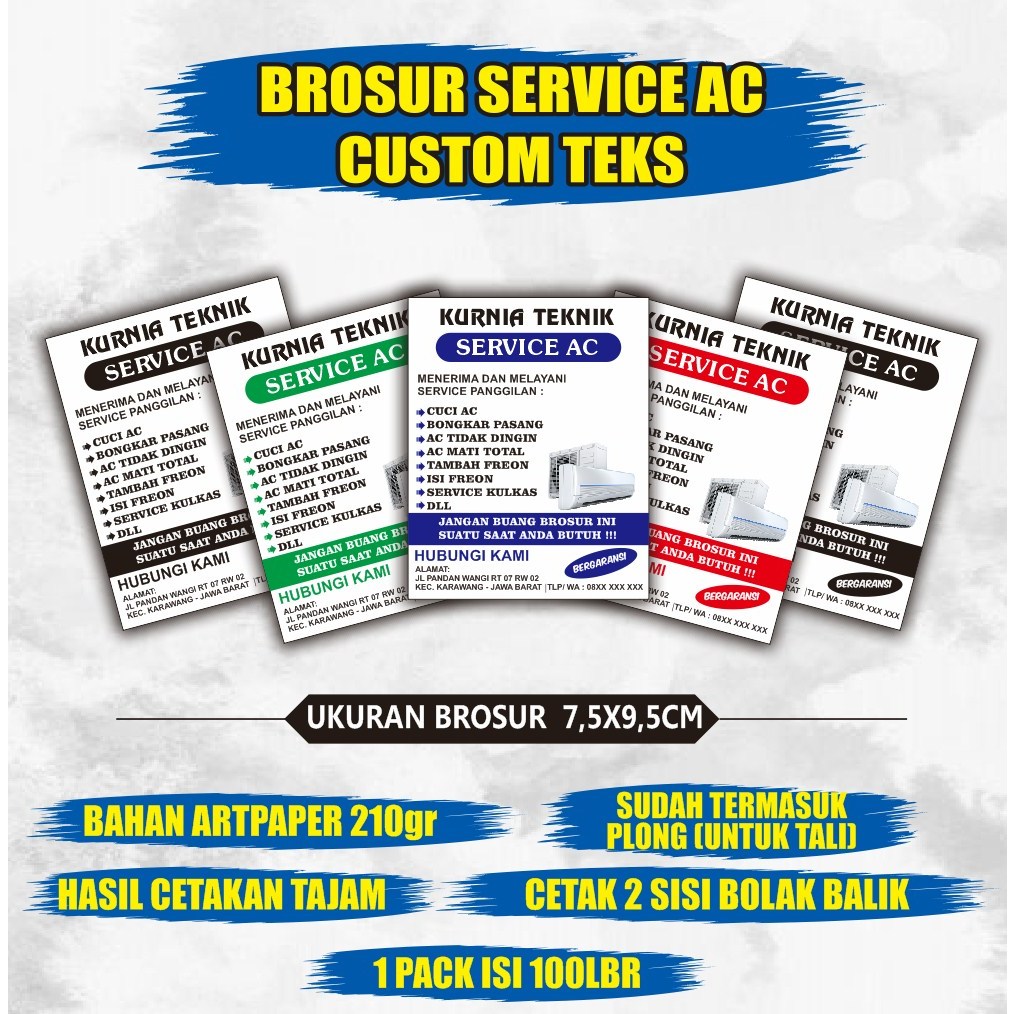 

Brosur jasa service ac - cetak brosur service ac 1pack isi 100pcs