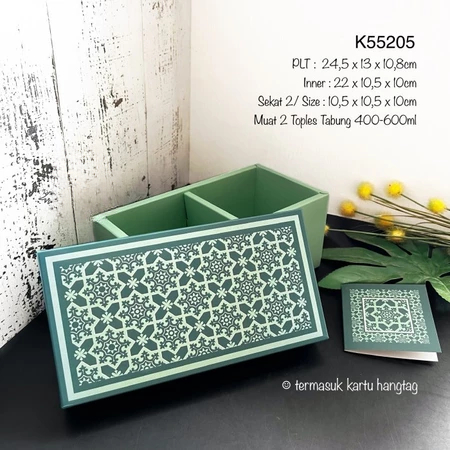 

(5Pcs) Kotak Packaging Kue Kering Edisi Idul Fitri Box Hampers Cookies Lebaran Muat 2 Toples Tabung 600 ml