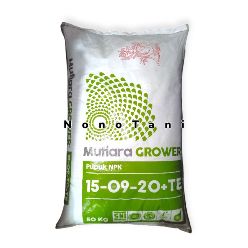 Pupuk NPK Mutiara Grower 15.9.20+TE Kemasan 50 Kg