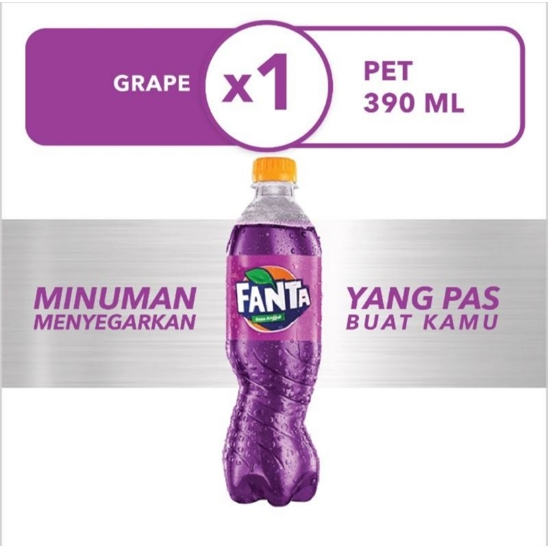 

Fanta Rasa Anggur botol 390ml varian terbaru limited edition