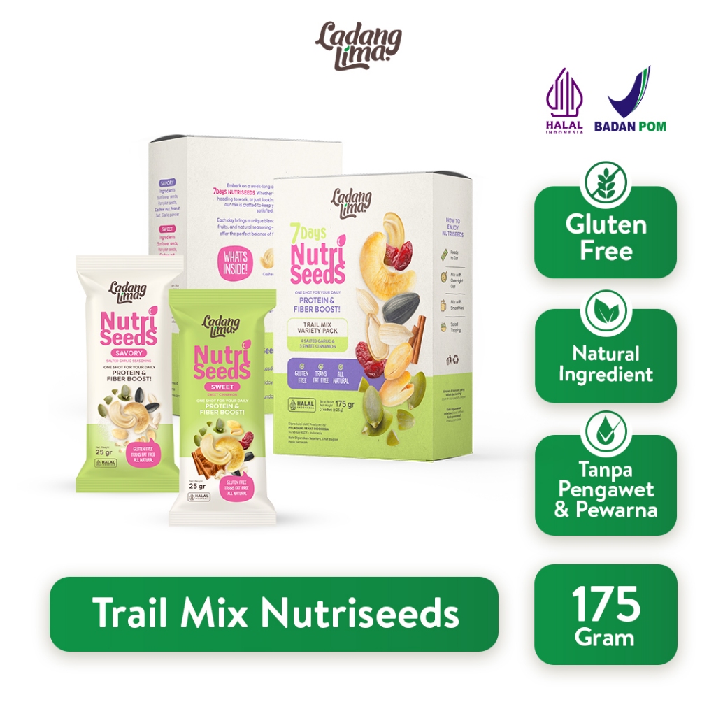

Trail Mix Nutriseeds 175gr - Ladang Lima Gluten Free
