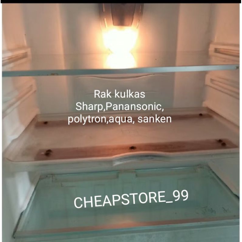 RAK KULKAS PANASONIC, SANKEN, SHARP 1 PINTU, 2 PINTU BAHAN AKRILIC TEBAL AWET BISA CUSTOM MERK LAIN