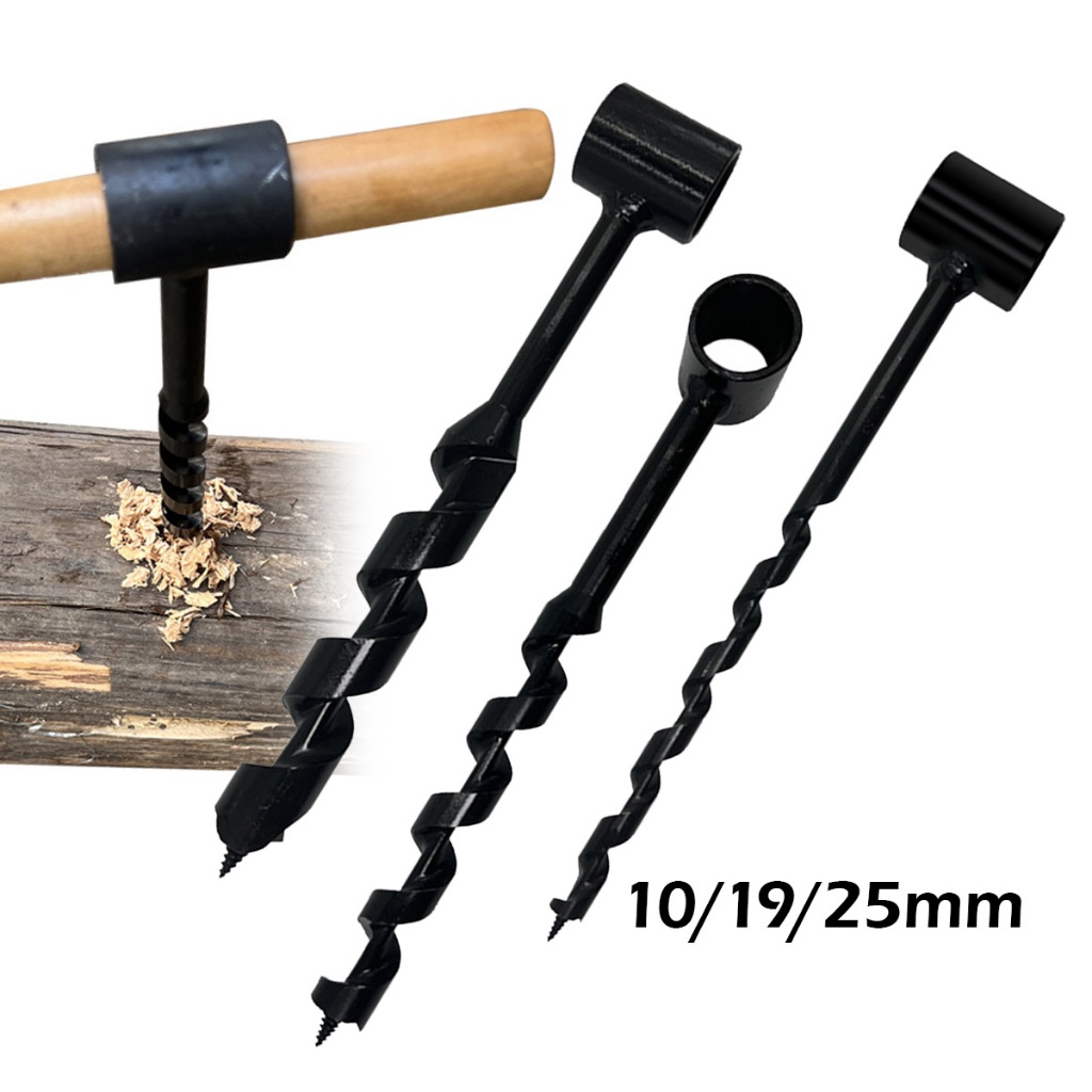 [yukndang] Bor Manual Tangan Kayu Mata Bor Auger Bit Auger Drill Untuk Melubangi Kayu Mata Bor