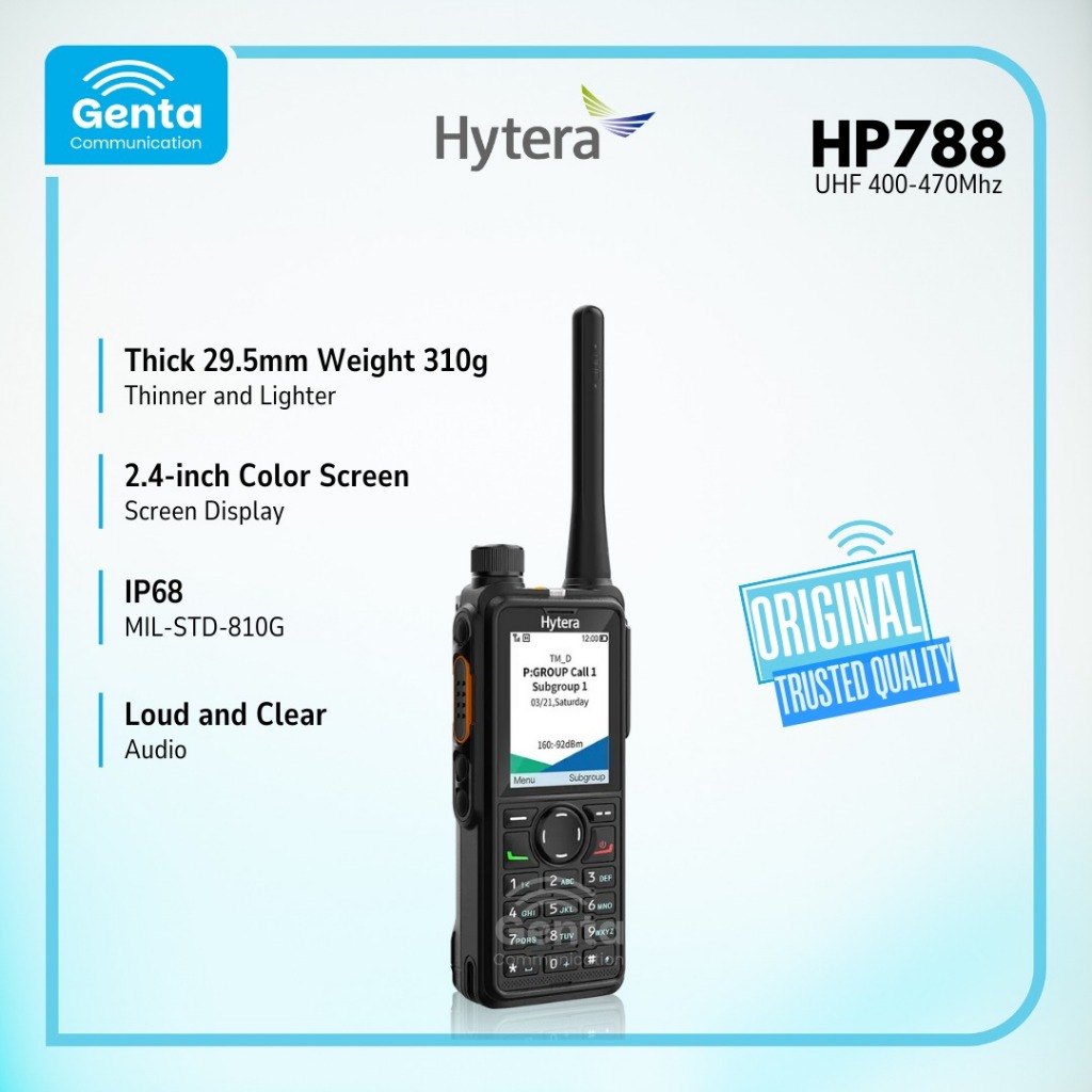 HT HYTERA HP788 UHF 400-470Mhz GARANSI BARU ORIGINAL TERMURAH