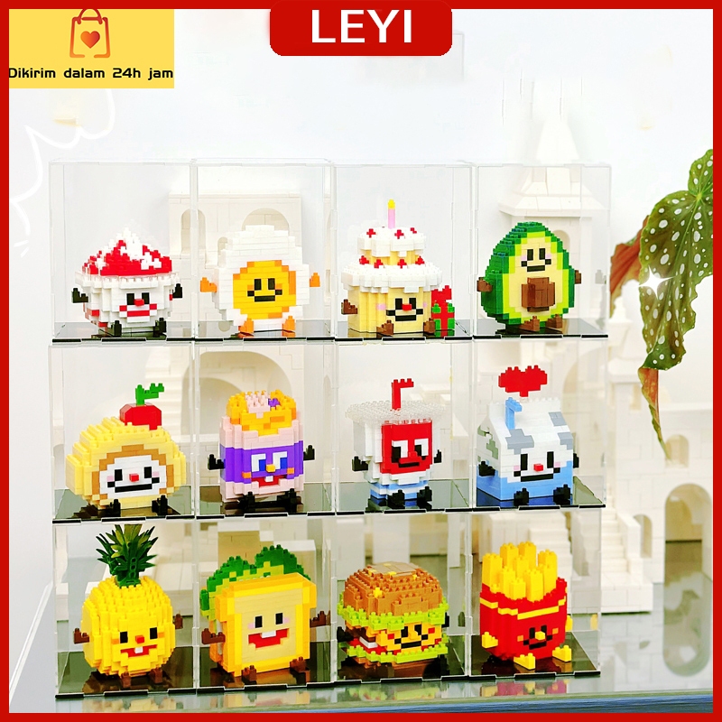 Nano Bricks Mainan Nano Block Buket Anak Perempuan DIY Edukasi Makanan Hadiah Toys