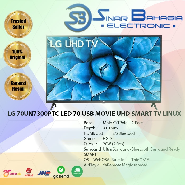 LG 70UN7300PTC LED 70 USB MOVIE UHD SMART TV LINUX (KHUSUS BANDUNG)