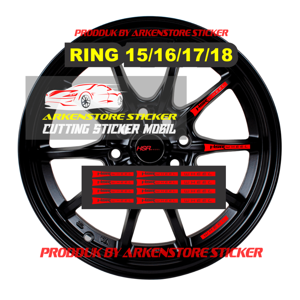 Sticker hsr wheel stiker velk mobil sticker velk mobil hsr wheel sticker volk mobil hsr wheel 12pcs