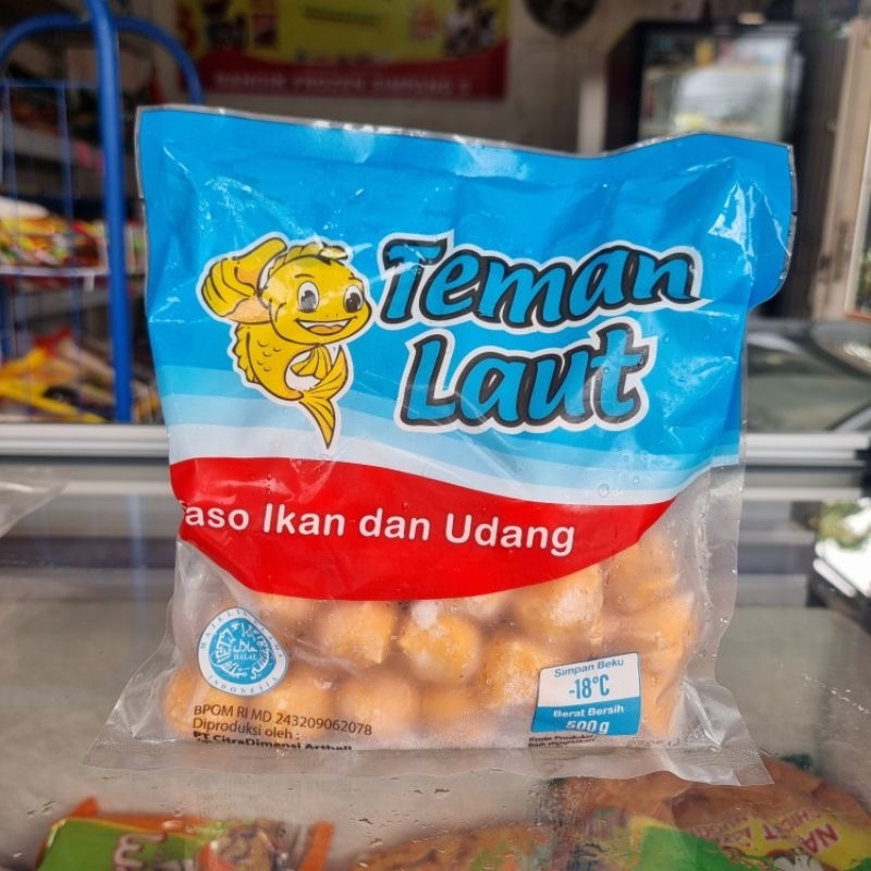 

Teman Laut Bakso Ikan Udang Cumi 500g