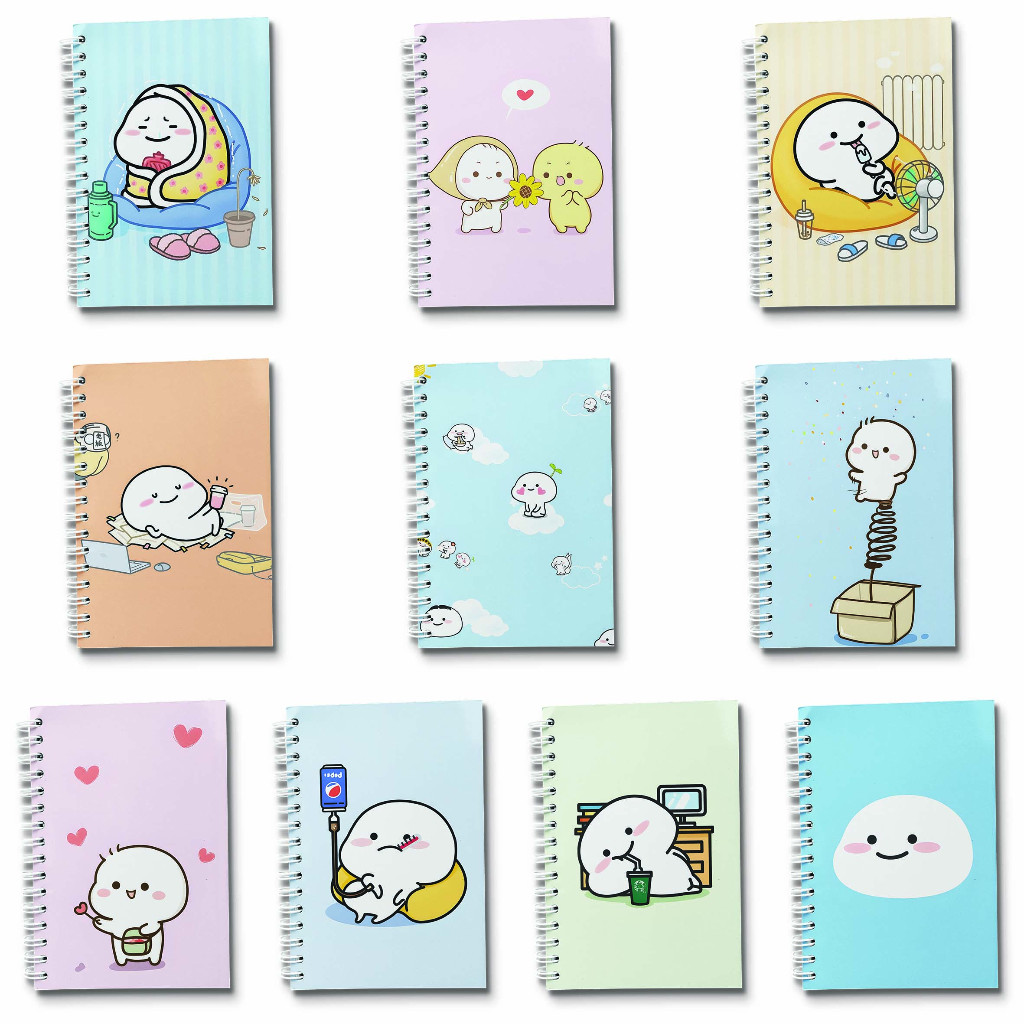 

Note Book Spiral Large (10 cm X 14 cm) Edisi Pentol Quby #2 / Notebook A6 Custom / Seminar Kit Surabaya