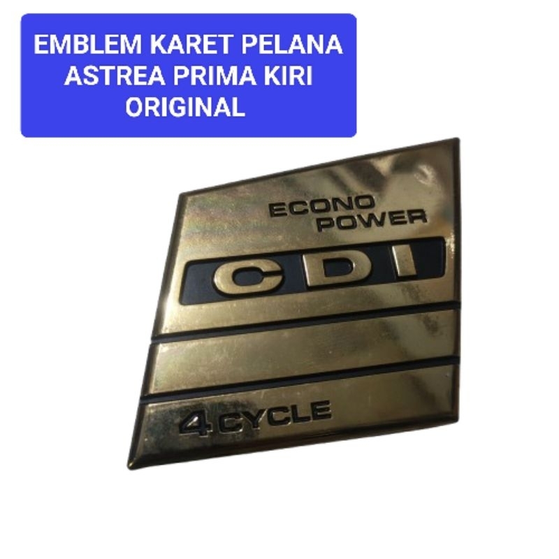 EMBLEM KARET PELANA SAYAP TEBENG ASTREA PRIMA KIRI NOS ORIGINAL ASLI ORI ORISINIL