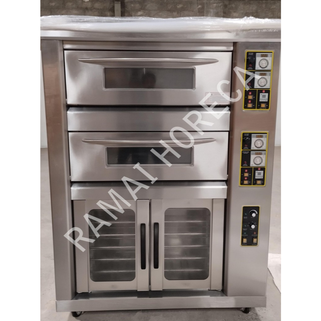 ELECTRIK COMBINASI OVEN ( OVEN 2 DECK 4 TRAY + PROOFER 12 TRAY )