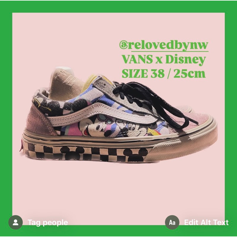 Original Vans x Mickey Mouse Pink