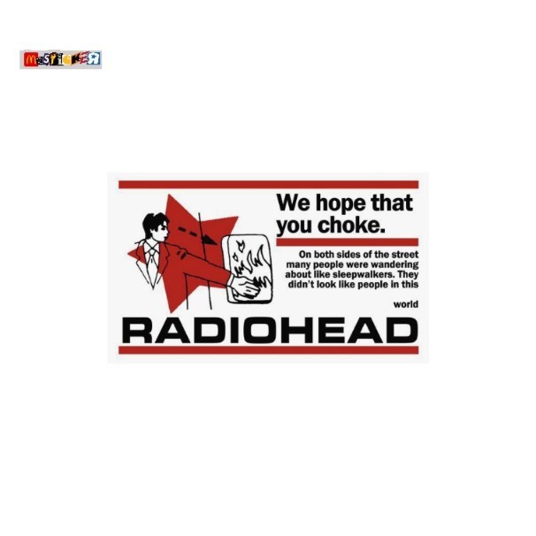 

sticker band RADIOHEAD choke graphic logo stiker