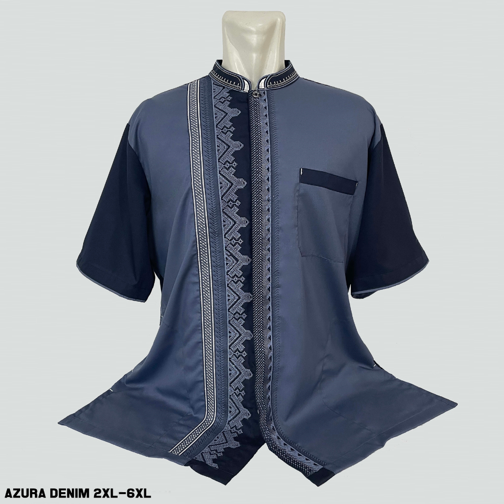 Baju Koko Big Size Lengan Pendek Pria  Jumbo 2XL 3XL 4XL 5XL 6XL Baju koko 5xl baju koko jumbo