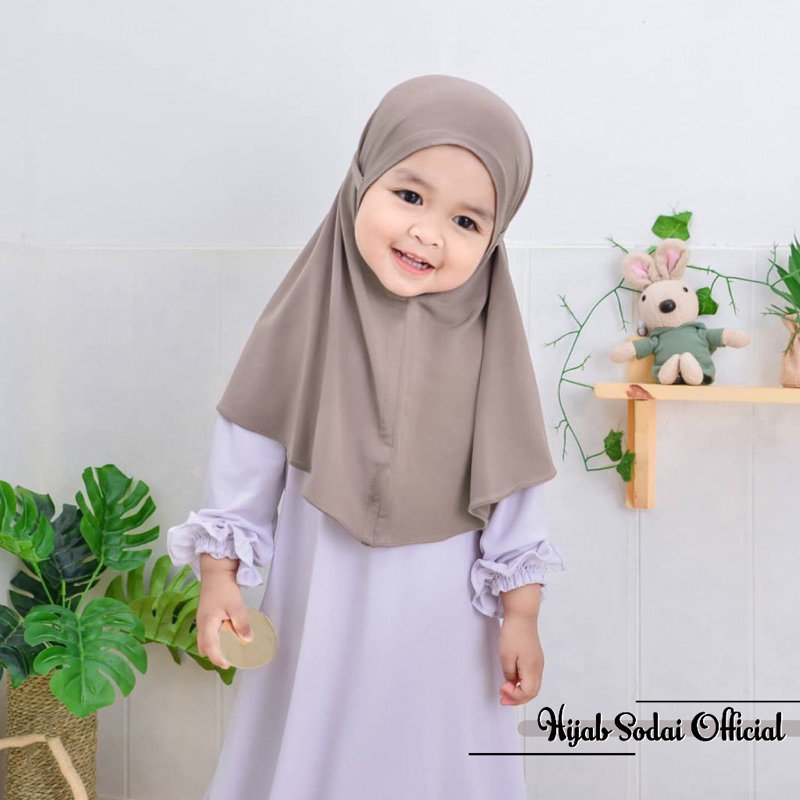 Bergo Jersey Anak / Hijab Instant Anak / Jilbab Bergo Anak / Jilbab tali anak / Hijab jersey anak