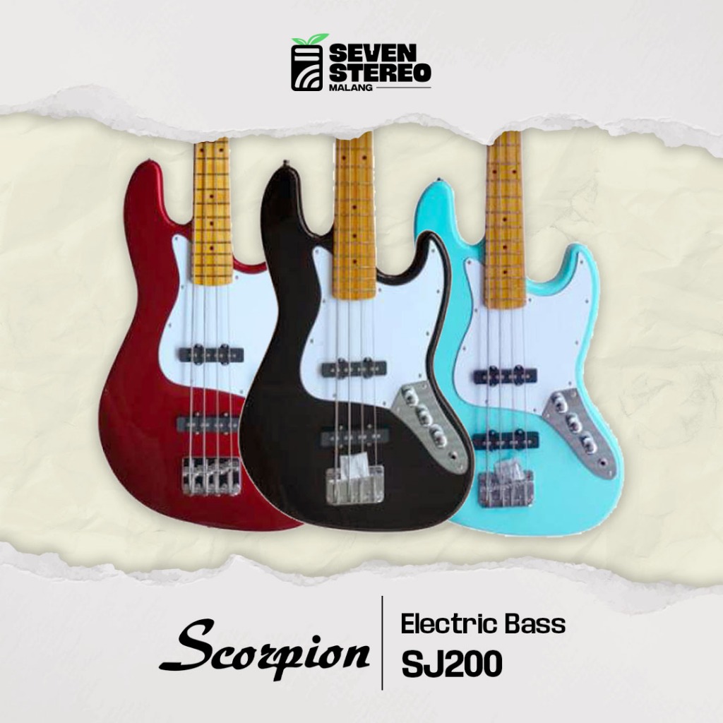 Scorpion SJ200 SJ 200 Jazz Bass Maple - Bass Elektrik