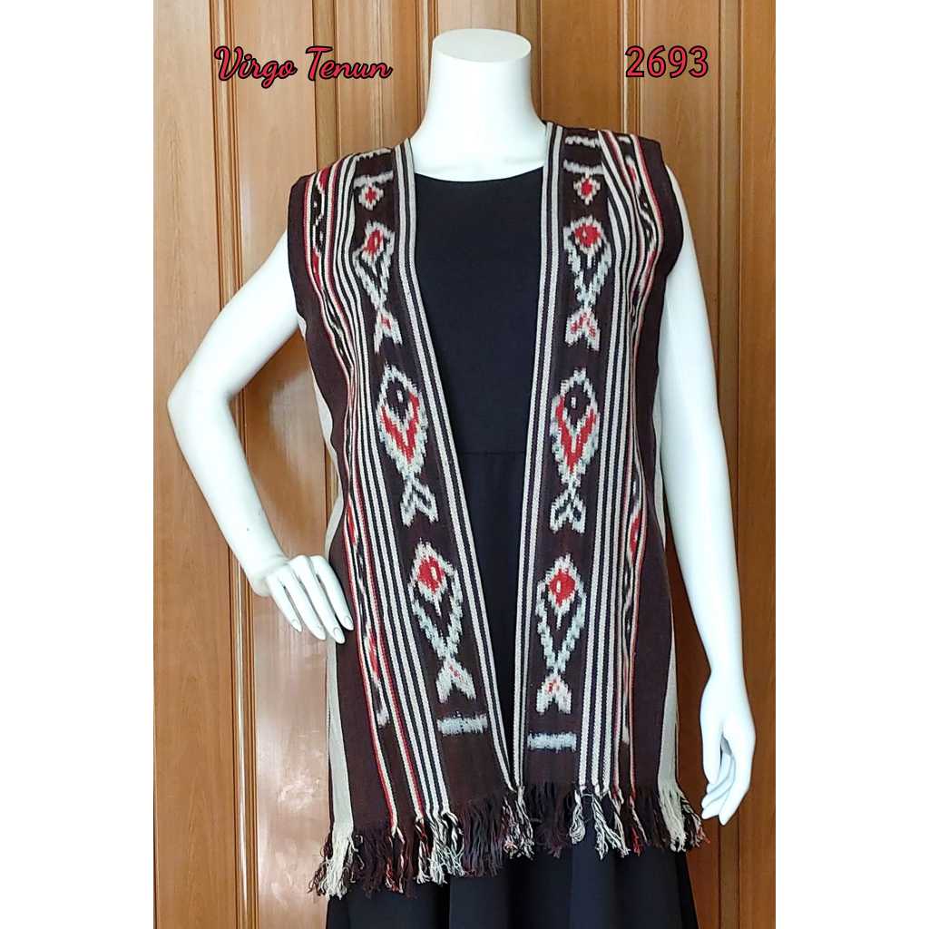 RTW 2693 dst. Vest / rompi tenun Alor pewarna alam, NTT