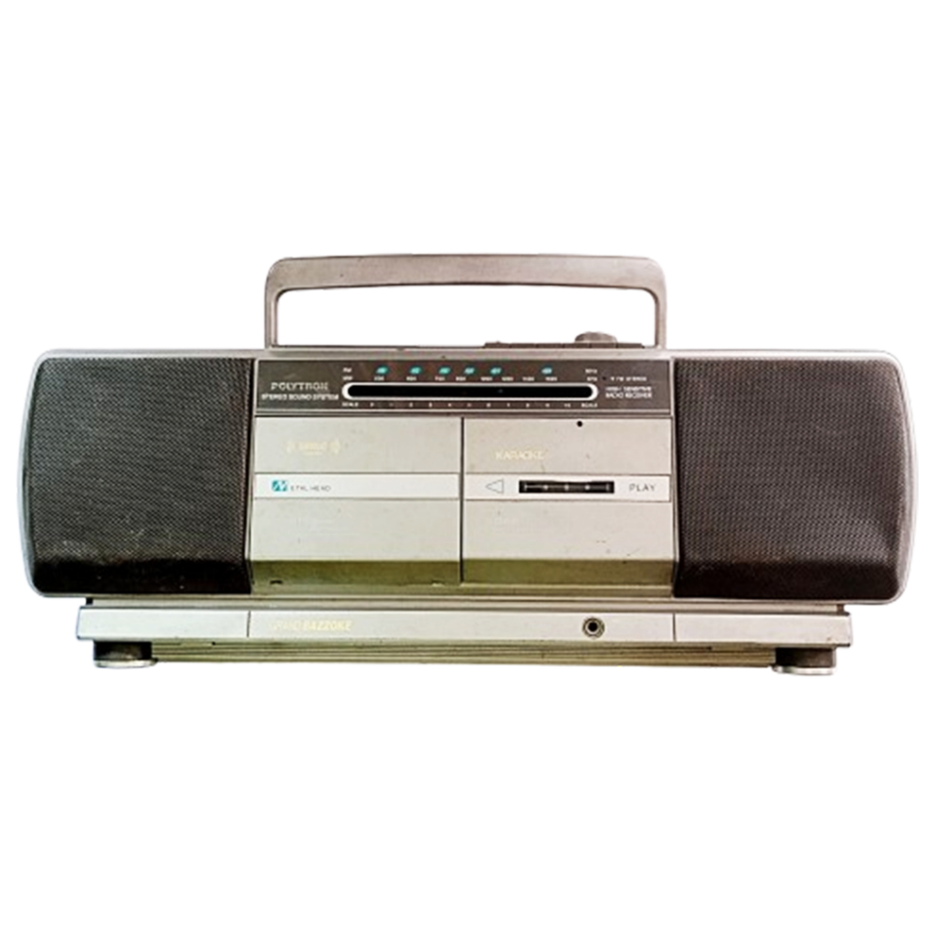 audio - COMPO POLYTRON PSC-34C GRAND BAZZOKE RADIO AM/FM STEREO CASETTE PLAYER - pemutar kaset pita 