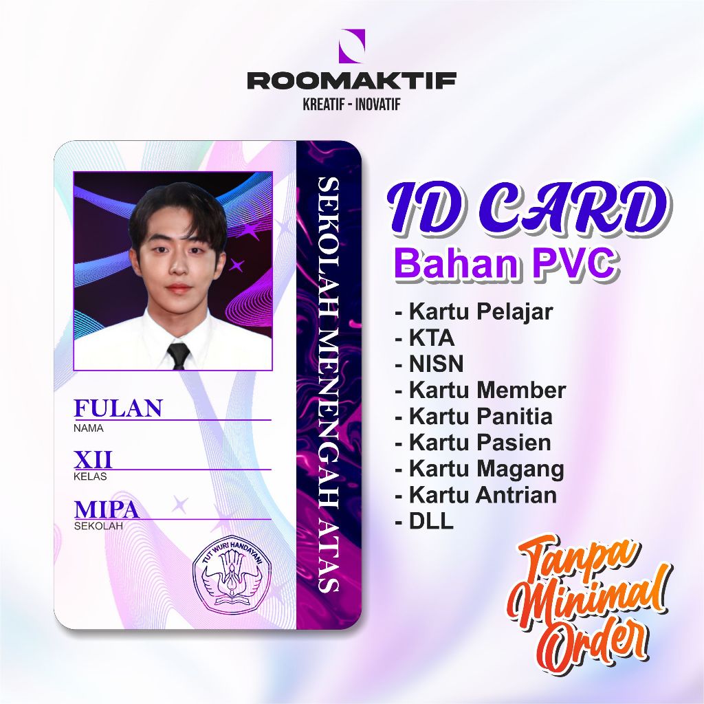 

ID CARD/KARTUNAMA BAHAN PVC