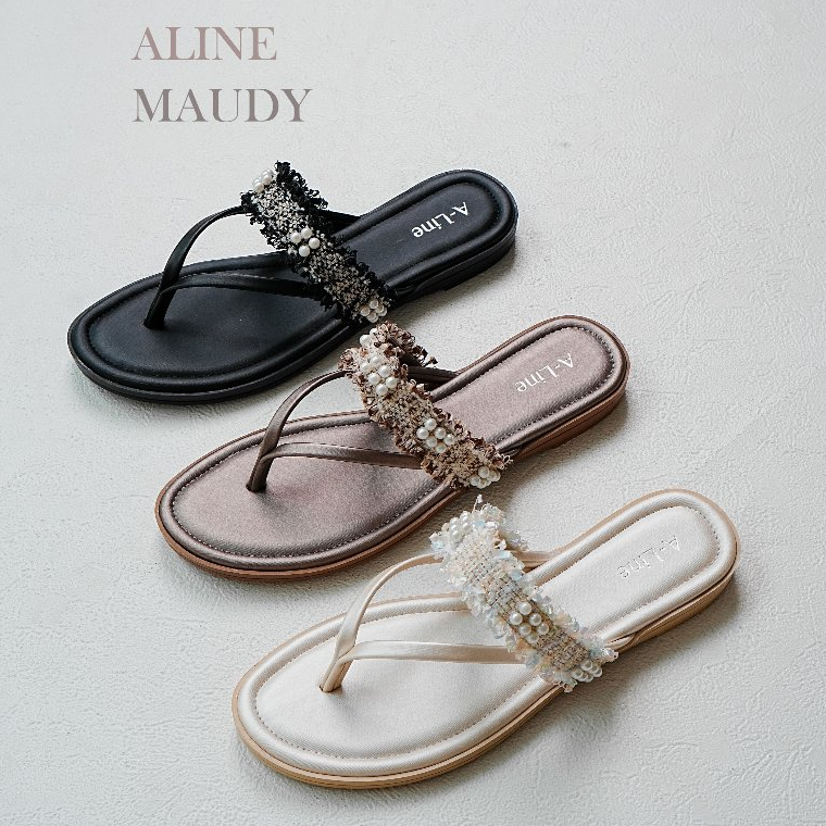 ALINE Maudy Sandal Slop Teplek Flat Shoes Wanita