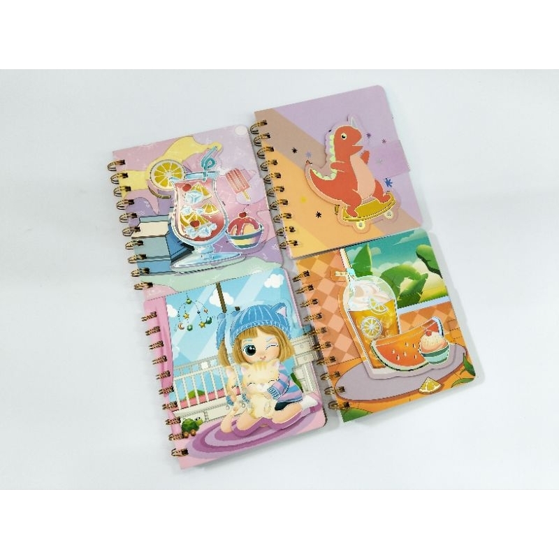 Notebook spiral a6 / buku catatan spiral a6 garis