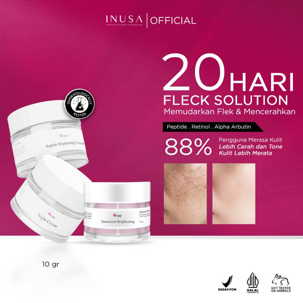 Inusa Custom Combo Flek 3 Krim dalam 1 Paket Skincare