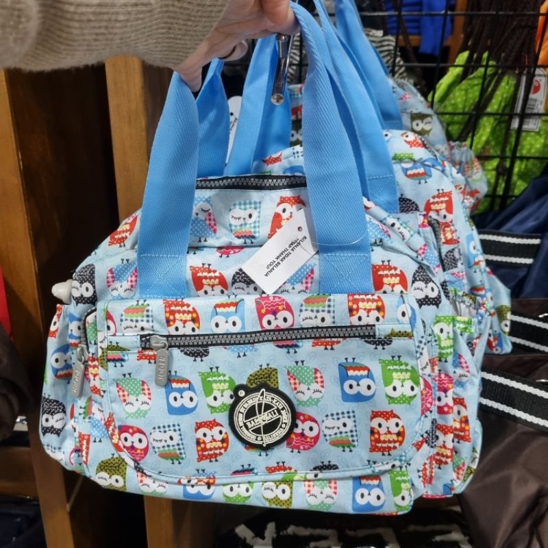 TAS WANITA TAS SELEMPANG JOGER TAS BAHU BIRU MOTIF. OLEH OLEH BALI