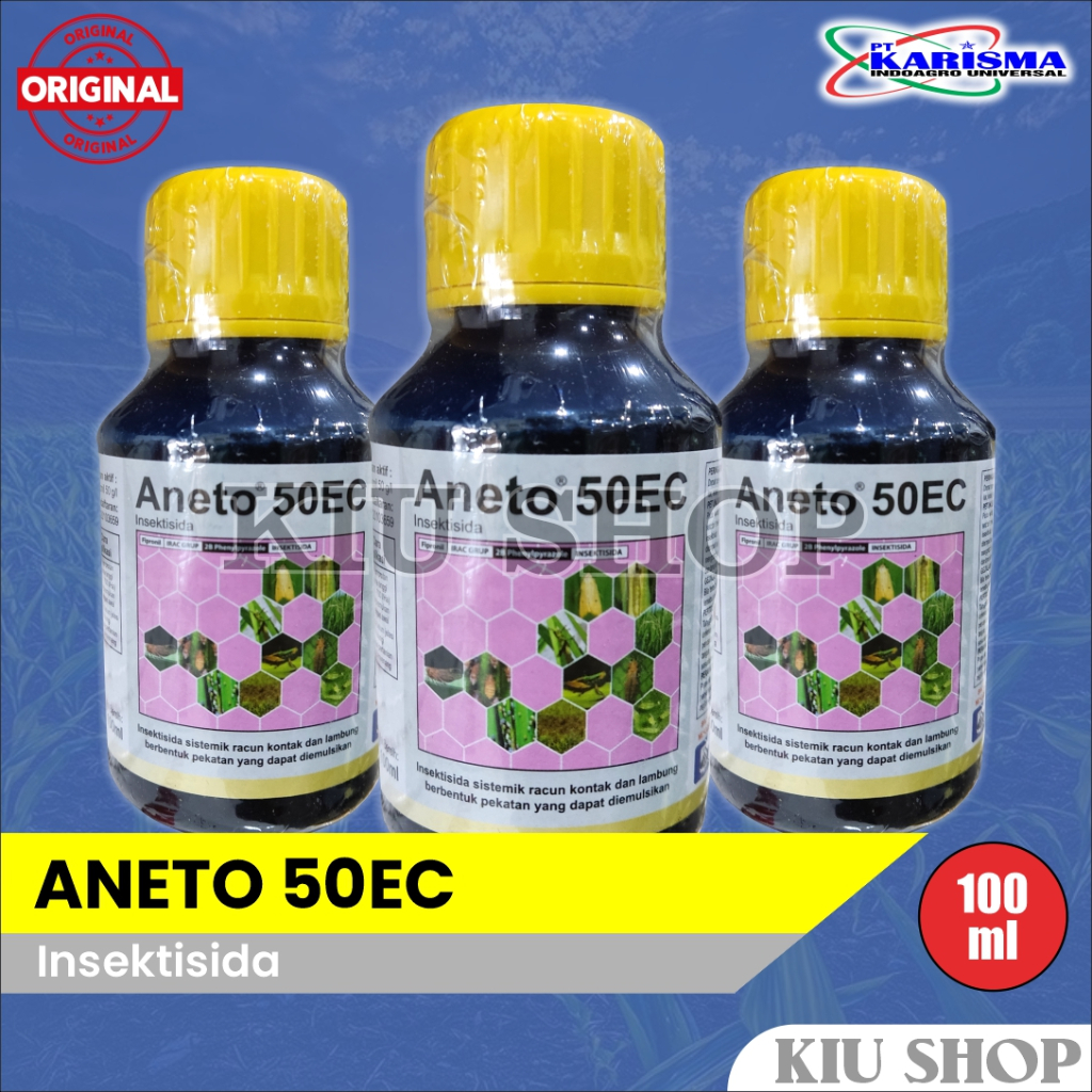 Grosir / ANETO 50 EC - 100ml / Insektisida Kontak, Lambung, Pernafasan Hama Wereng Padi / Fipronil
