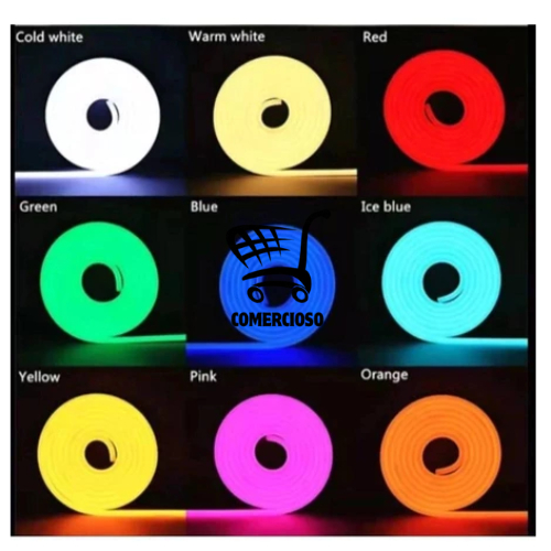 Lampu Strip List Neon LED Warna Warni 5 Meter Hiasan Dekorasi Ruangan Kamar Tidur Plavon Ruang Tamu