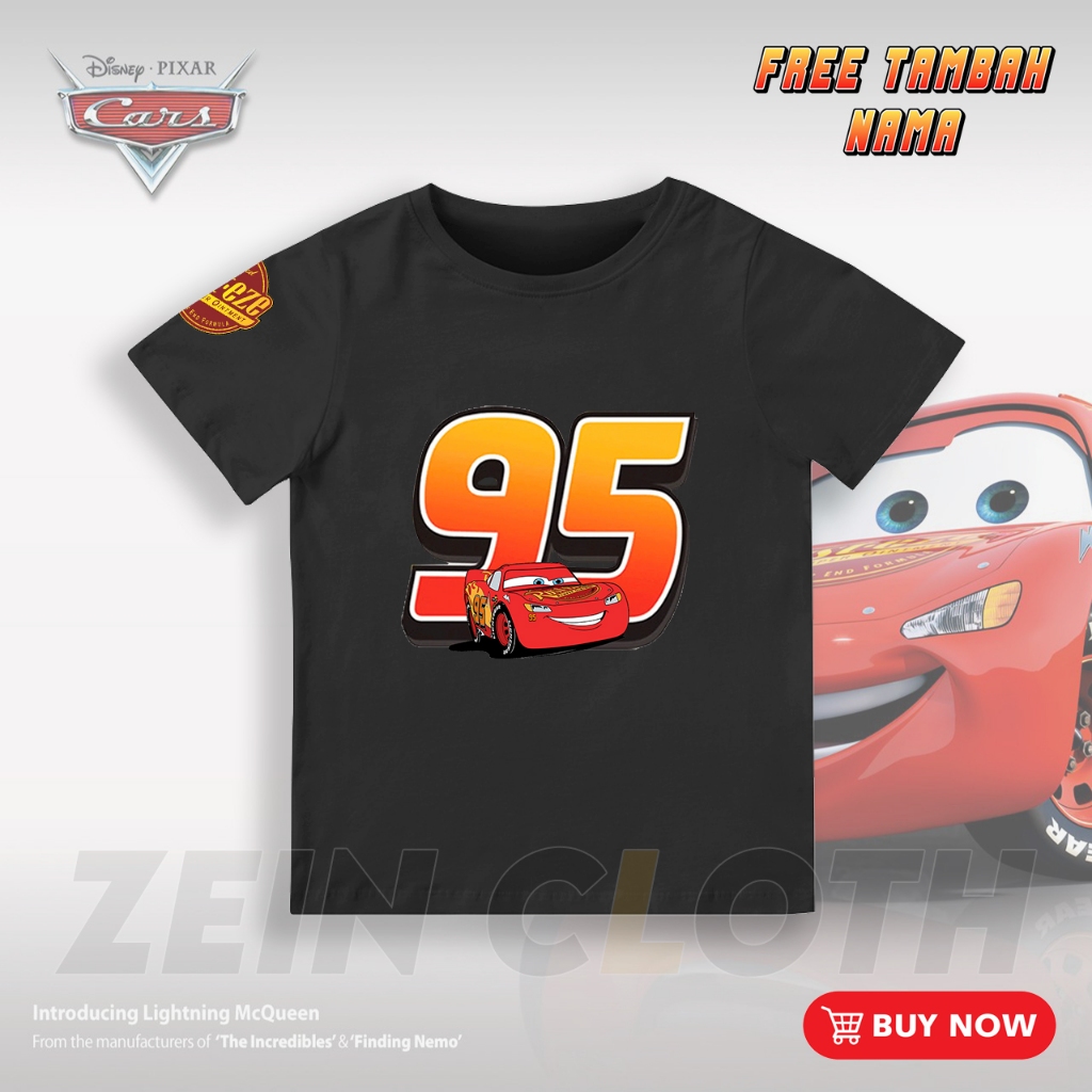 Kaos Baju Anak Mcqueen / Kaos Kartun Anak Mcqueen
