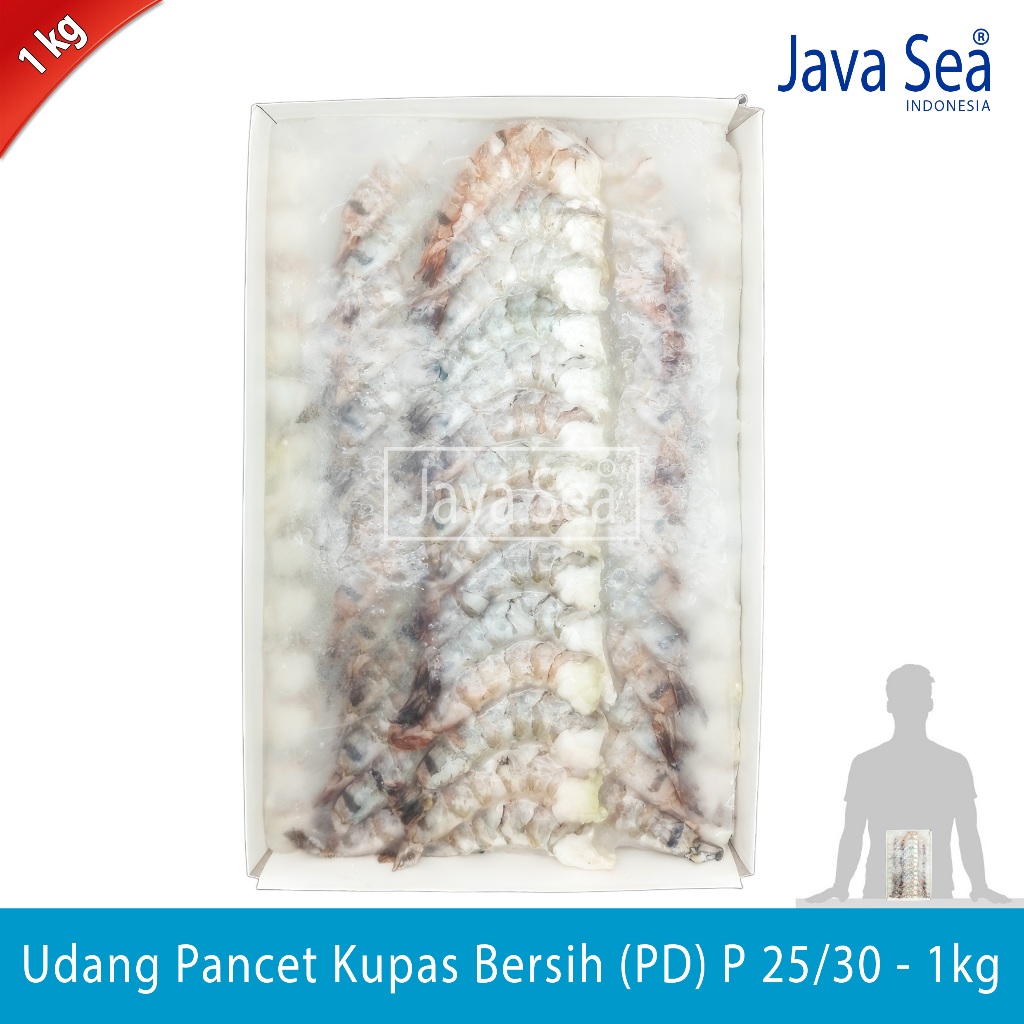 

Udang Pancet Kupas Bersih PD P 25/30 pack 1kg Java Sea