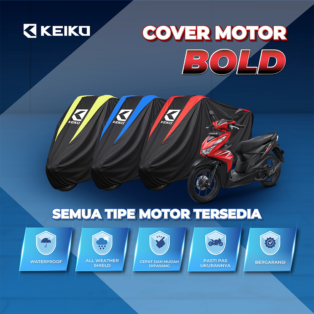 Cover Sarung Tutup Motor Besar (L) Waterproof Warna Beat Astrea Freego Address Xride NEX Fino Gear B