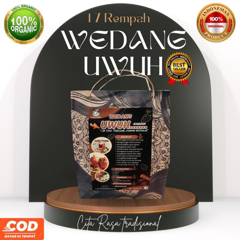 

WEDANG UWUH KOMPLIT GULABATU DAN JAHE SEGAR (17 REMPAH ISI 10 PCS ) MINUMAN HERBAL TRADISIONAL / WEDANG JAHE SERAI PANDAN CENGKEH DLL