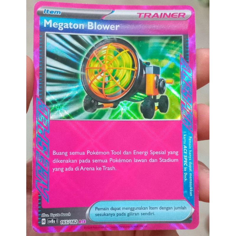 KARTU POKEMON TRAINER MEGATON BLOWER ACE SPEC INDONESIA HOLO