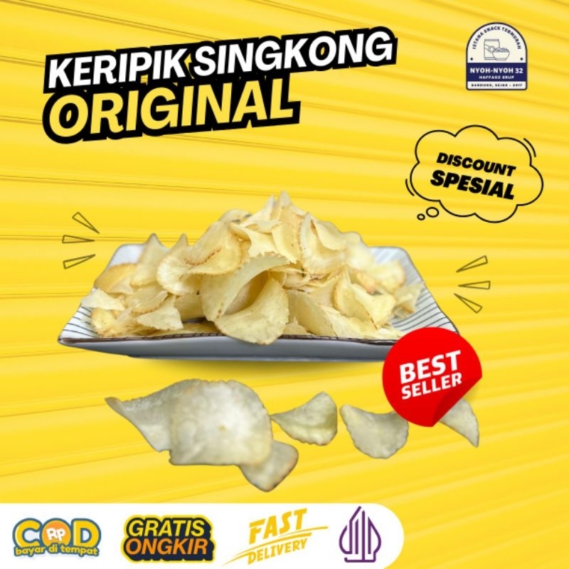 

Keripik Singkong Original Super Gurih Dan Renyah 250-500gram Cemilan Kiloan Termurah