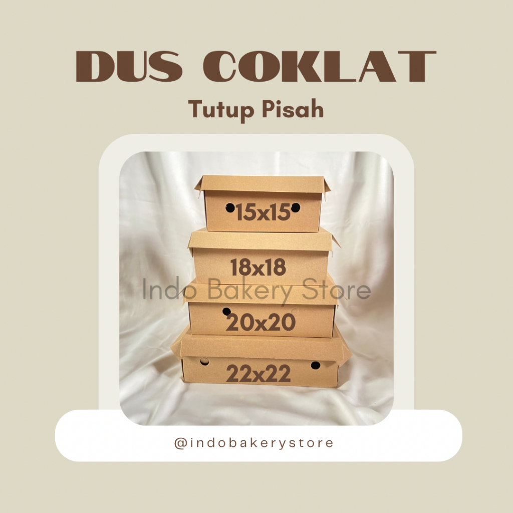 

Dus Coklat Polos Tanpa Tutup per 1pcs | 15x15 | 18x18 | 20x20 | 22x22 | Dus Kraft | BACA DESKRIPSI