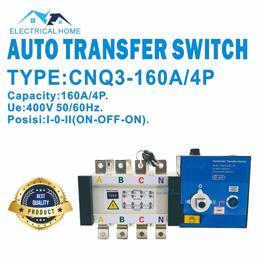 Auto Transfer Switch ATS 4P 160A/Motorized Ohm Saklar 160A BEST QUALITY