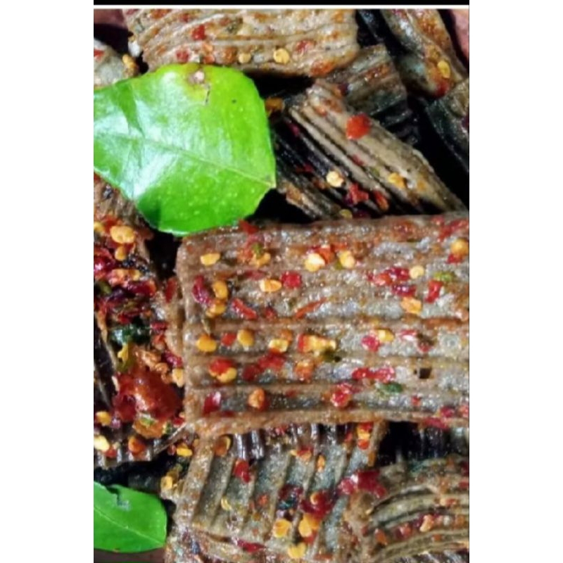 

seblak kerupuk jengkol 500 grm kerupuk jengkol bantat extra pedas