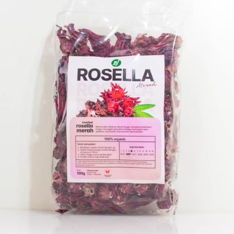 

Teh Seduh Bunga Rosella Merah / Rosela Merah 100gr / Teh Herbal Rebus Rosela Merah Kering Organik Premium Best Quality