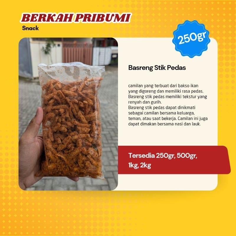 

Basreng stik pedas 250gr