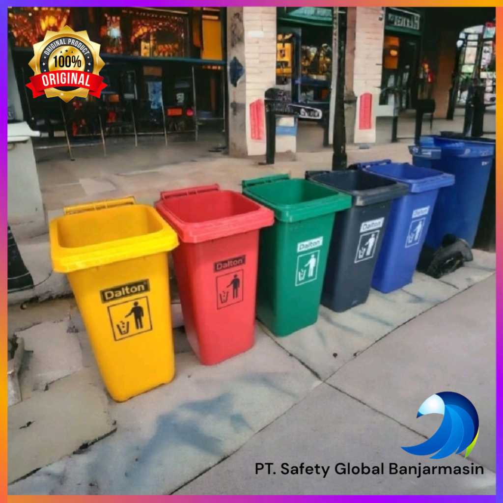 Tempat Sampah Roda Besar 240 Liter Dalton HPDE / DUSTBIN / Bak Sampah Dalton